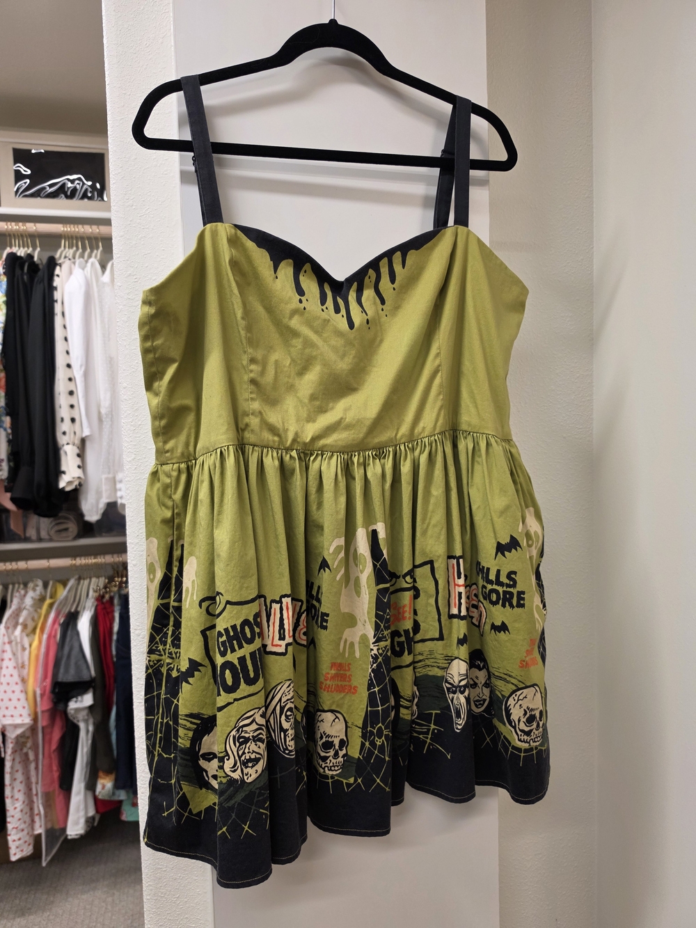 Oblong Box Shop Halloween Print Mini Dress